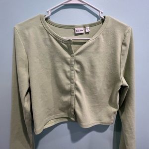 Aritzia Green Crop Top